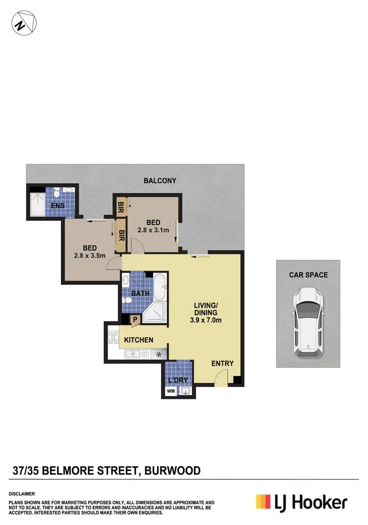 Floorplan of Homely apartment listing, 37/35 Belmore Street, Burwood NSW 2134