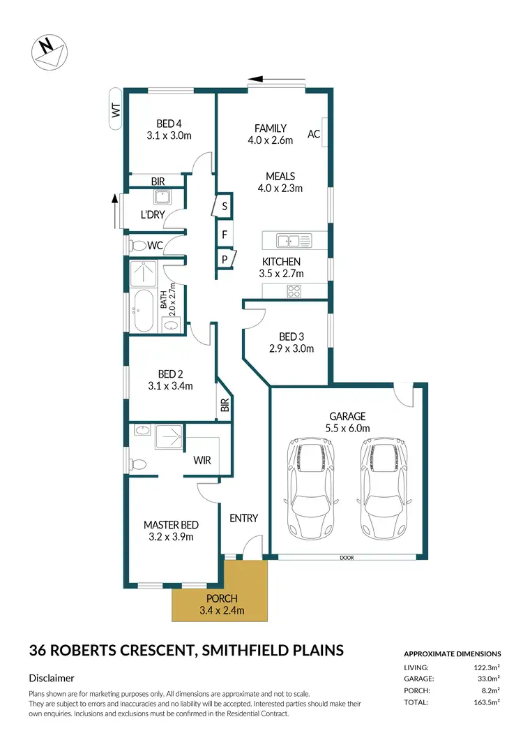 Floorplan of Homely house listing, 36 Roberts Crescent, Smithfield Plains SA 5114