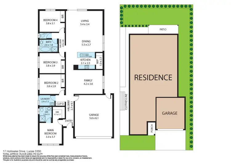 Floorplan of Homely house listing, 17 Hollioake Drive, Lucas VIC 3350