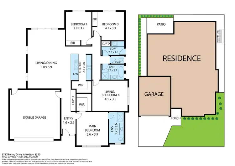 Floorplan of Homely house listing, 37 Kilkenny Drive, Alfredton VIC 3350