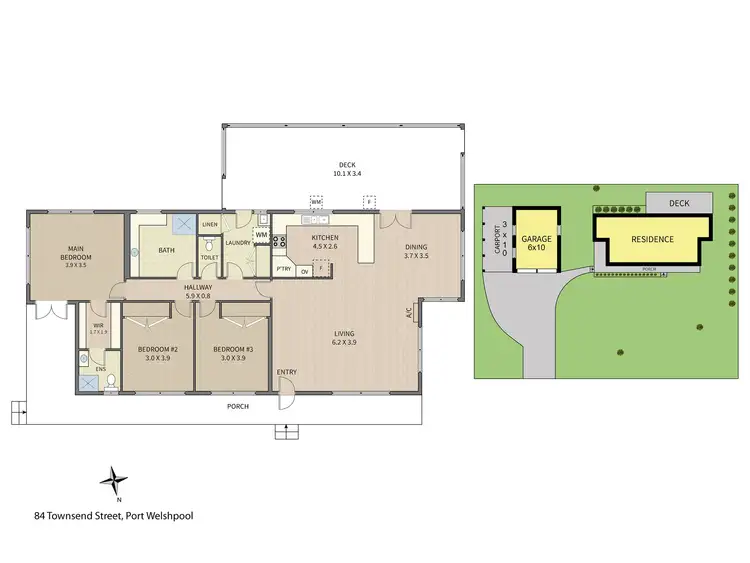 Floorplan of Homely house listing, 84 Townsend St, Port Welshpool VIC 3965