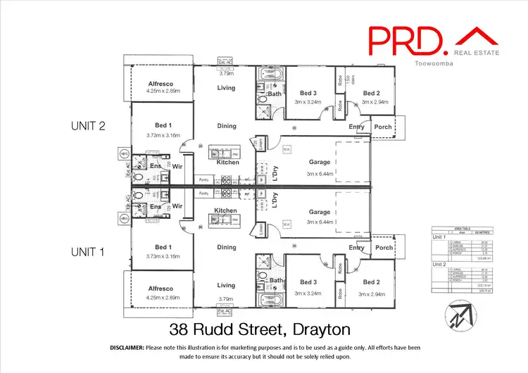 Floorplan of Homely unit listing, 1/38 Rudd Street, Drayton QLD 4350