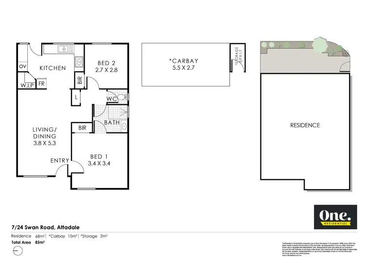 Floorplan of Homely villa listing, 7/24 Swan Road, Attadale WA 6156