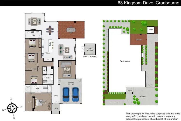 Floorplan of Homely house listing, 63 Kingdom Drive, Cranbourne VIC 3977