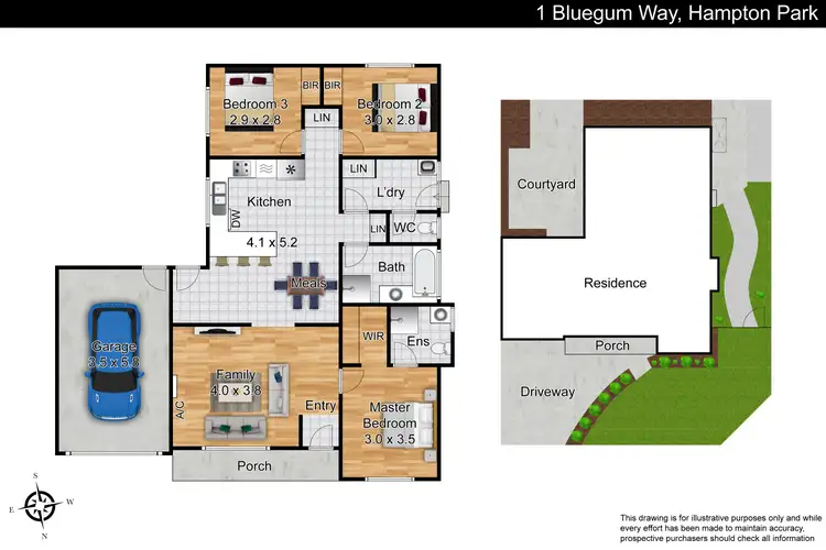 Floorplan of Homely house listing, 1 Bluegum Way, Hampton Park VIC 3976