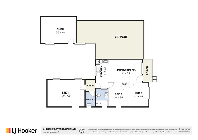 Floorplan of Homely house listing, 64 The Boulevarde, Oak Flats NSW 2529