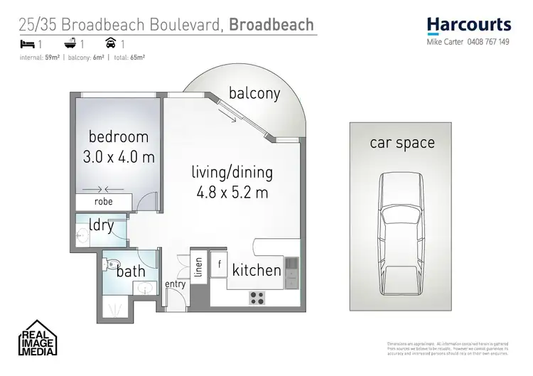 Floorplan of Homely unit listing, 25/35 Broadbeach Boulevard, Broadbeach QLD 4218