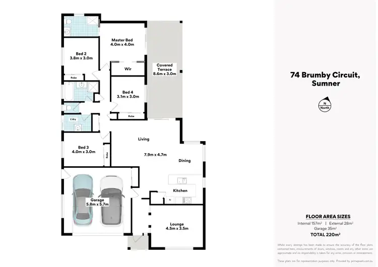 Floorplan of Homely house listing, 74 Brumby Circuit, Sumner QLD 4074