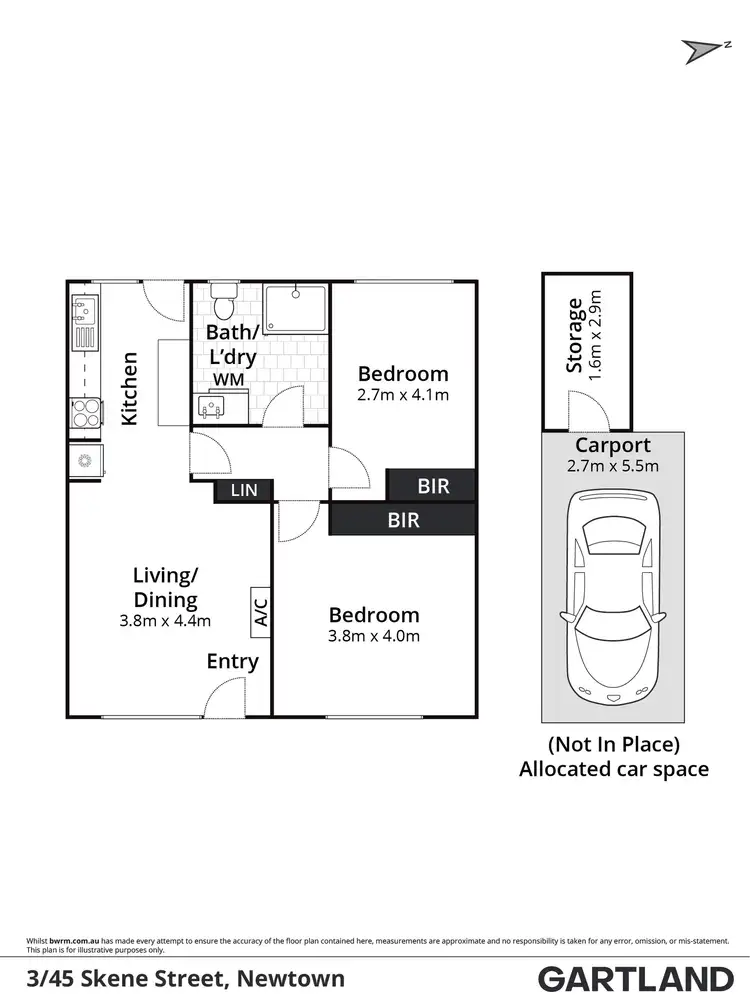 Floorplan of Homely unit listing, 3/45 Skene Street, Newtown VIC 3220