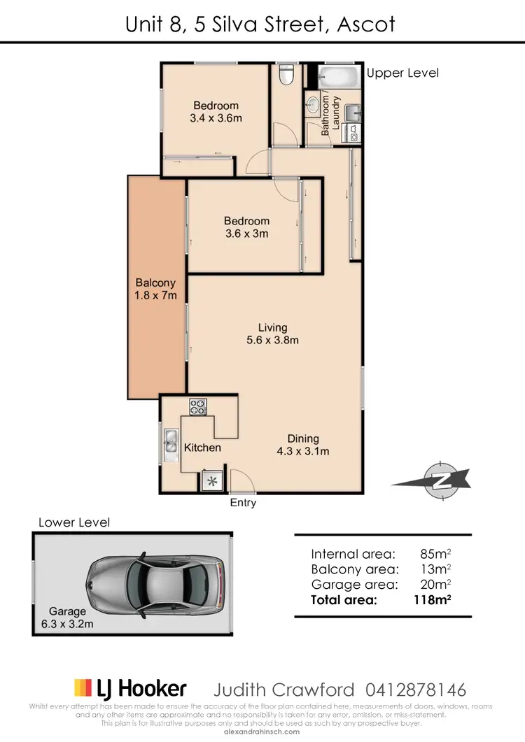 Floorplan of Homely unit listing, 8/5 Silva Street, Ascot QLD 4007