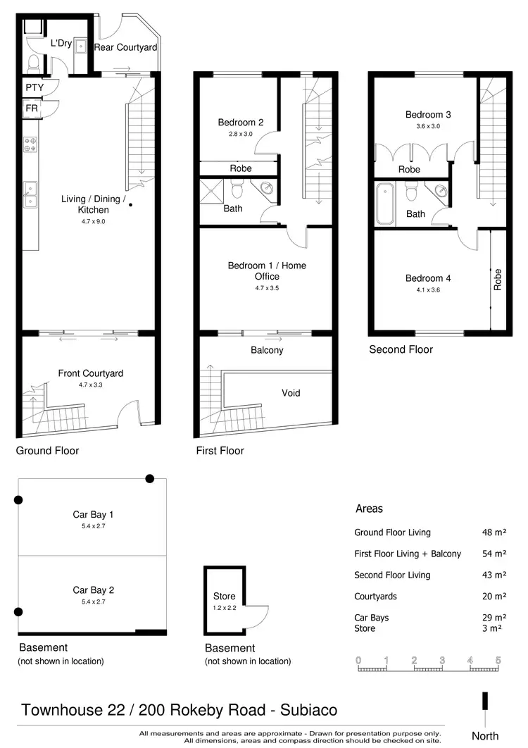 Floorplan of Homely townhouse listing, 22 / 200 Rokeby Road, Subiaco WA 6008