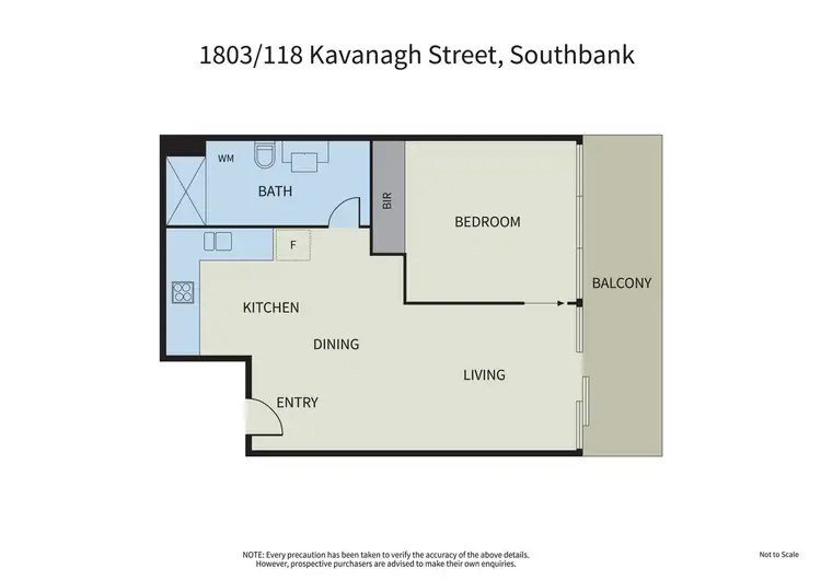 Floorplan of Homely apartment listing, 1803/118 Kavanagh Street, Southbank VIC 3006