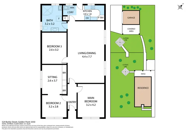 Floorplan of Homely house listing, 524 Barkly Street, Golden Point VIC 3350