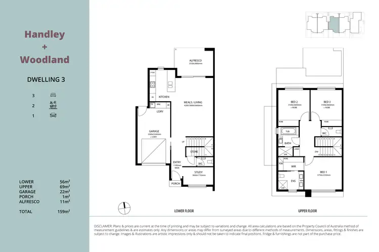 Floorplan of Homely townhouse listing, D3/26 Woodland Road, Mitchell Park SA 5043