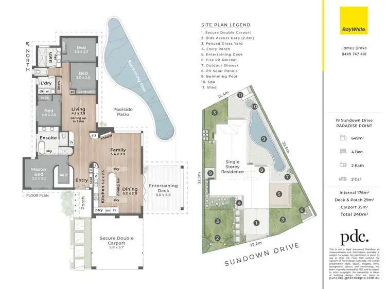 Floorplan of Homely house listing, 19 Sundown Drive, Paradise Point QLD 4216