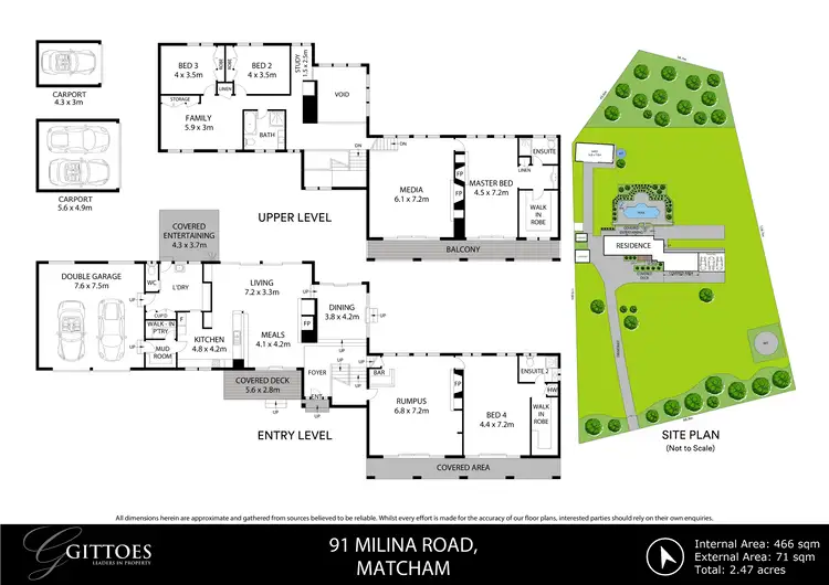 Floorplan of Homely rural property listing, 91 Milina Road, Matcham NSW 2250
