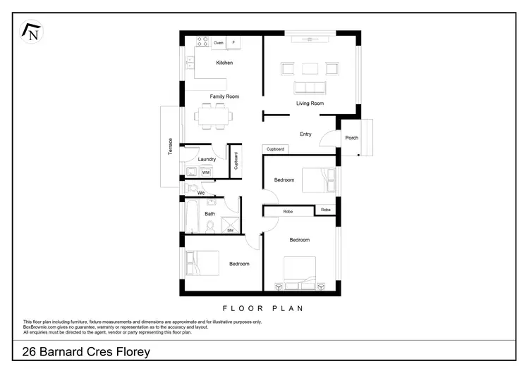Floorplan of Homely house listing, 26 Barnard Circuit, Florey ACT 2615