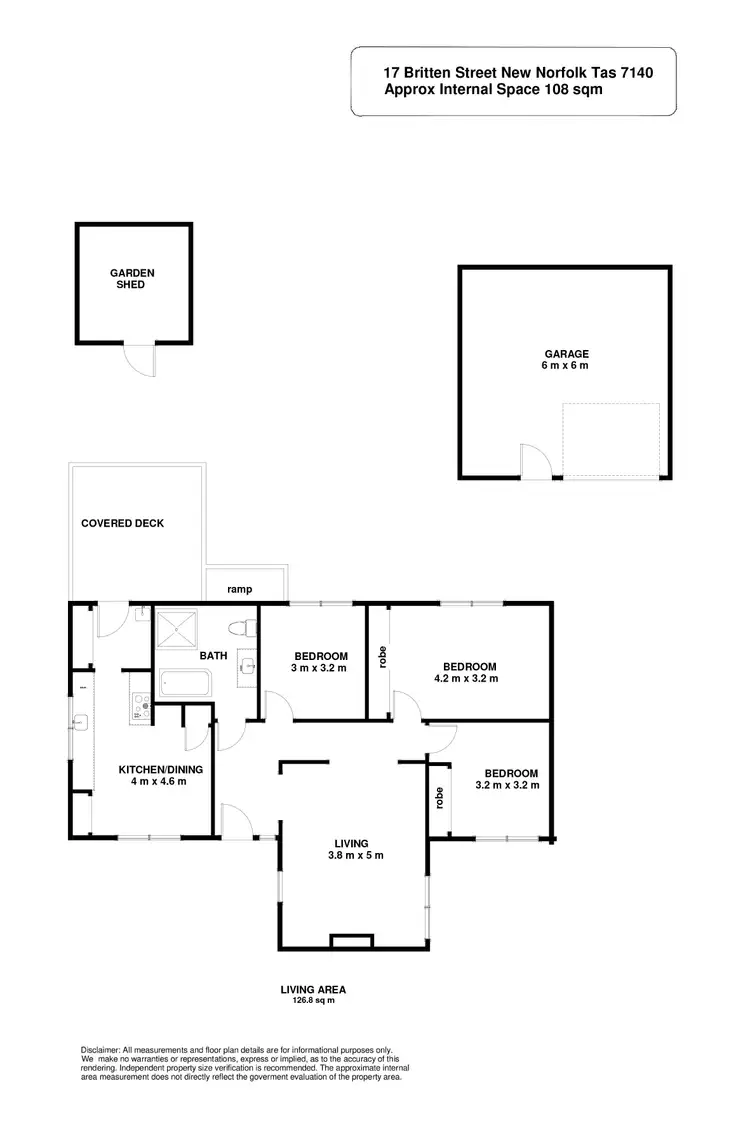 Floorplan of Homely house listing, 17 Britten Street, New Norfolk TAS 7140