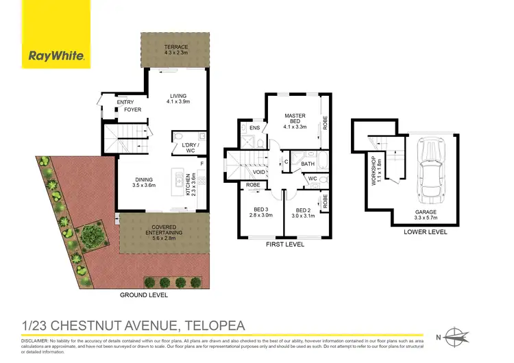 Floorplan of Homely townhouse listing, 1/23 Chestnut Avenue, Telopea NSW 2117