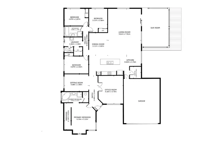 Floorplan of Homely house listing, 1 Amalfi Way, Canning Vale WA 6155