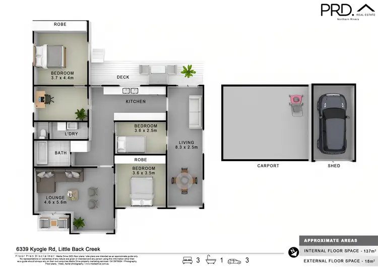 Floorplan of Homely rural property listing, 6339 Kyogle Road, Kyogle NSW 2474
