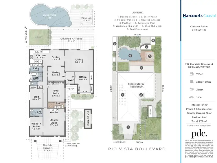 Floorplan of Homely house listing, 292 Rio Vista Boulevard, Mermaid Waters QLD 4218