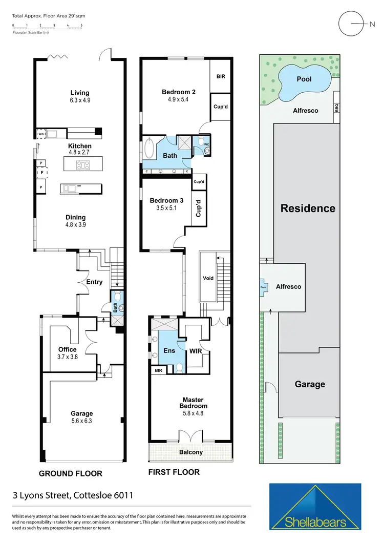 Floorplan of Homely house listing, 3 Lyons Street, Cottesloe WA 6011