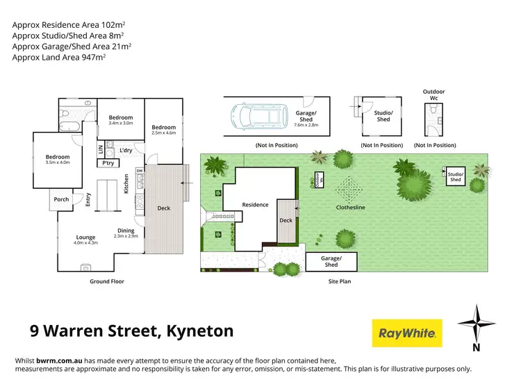 Floorplan of Homely house listing, 9 Warren Street, Kyneton VIC 3444