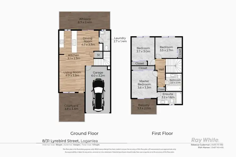 Floorplan of Homely townhouse listing, 8/31 Lyrebird Street, Loganlea QLD 4131