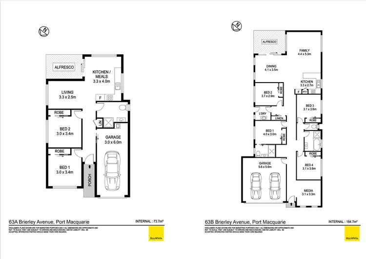 Floorplan of Homely house listing, 63A & B Brierley Avenue, Port Macquarie NSW 2444