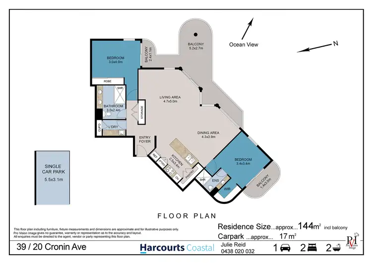 Floorplan of Homely apartment listing, 39/20 Cronin Avenue, Main Beach QLD 4217