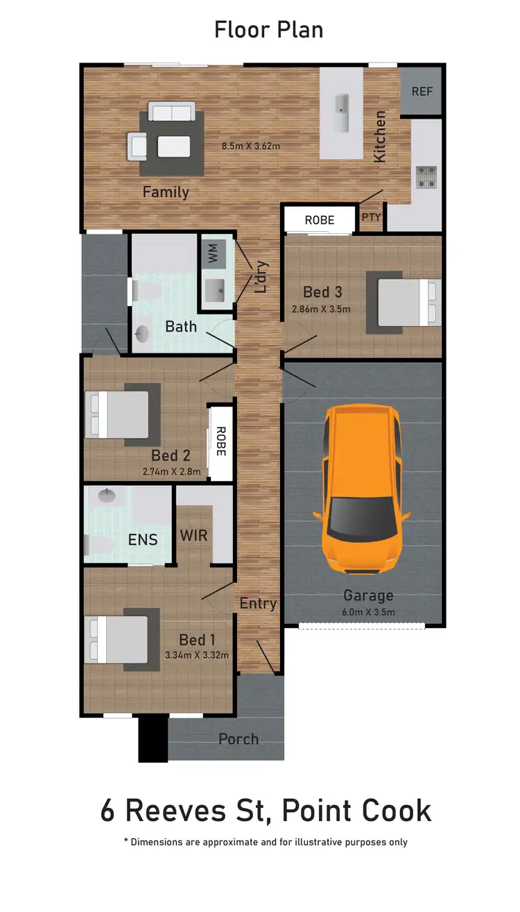 Floorplan of Homely house listing, 6 Reeves Street, Point Cook VIC 3030