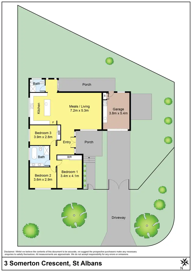 Floorplan of Homely house listing, 3 Somerton Crescent, St Albans VIC 3021