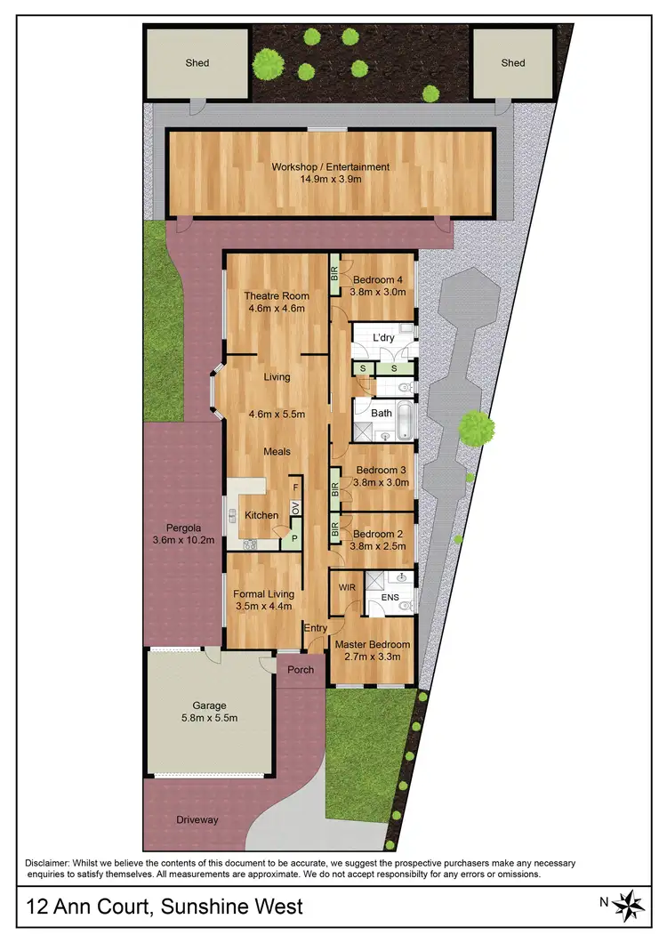 Floorplan of Homely house listing, 12 Ann Court, Sunshine West VIC 3020