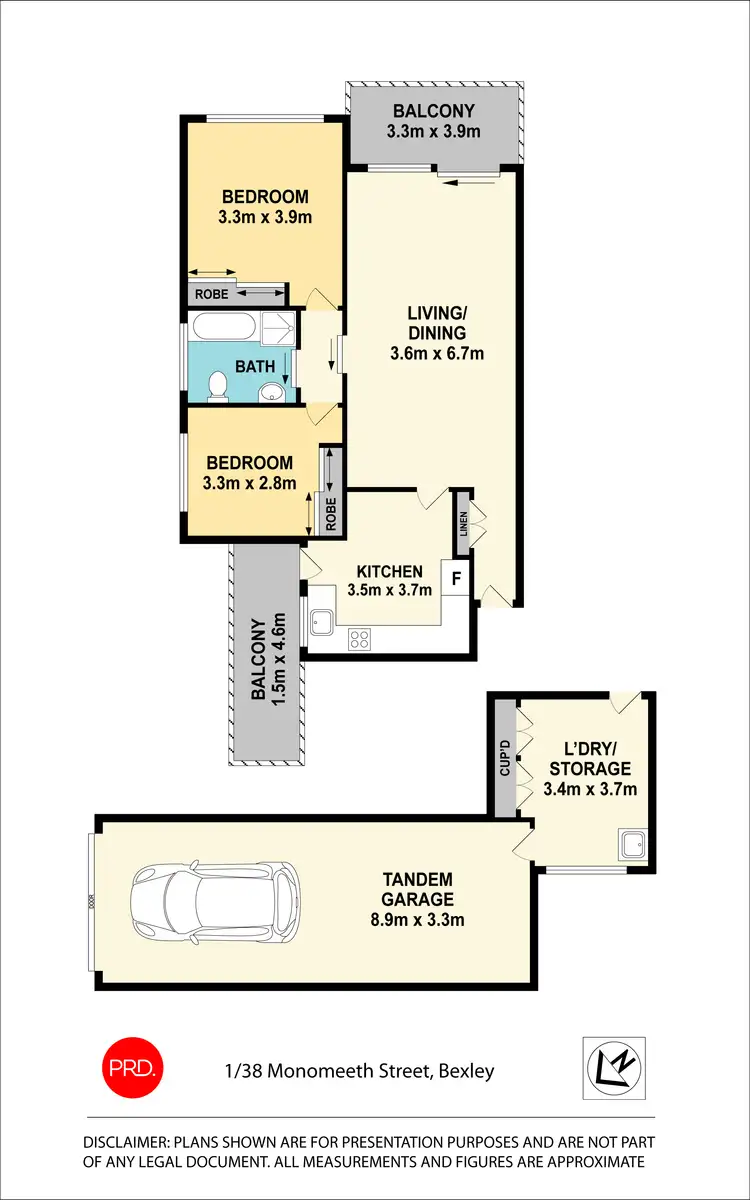 Floorplan of Homely unit listing, 1/38 Monomeeth Street, Bexley NSW 2207