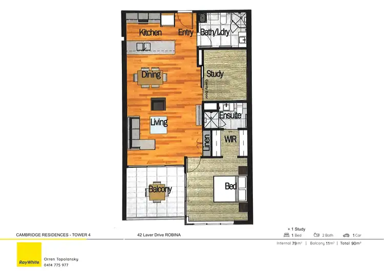 Floorplan of Homely apartment listing, 4611/42 Laver Drive, Robina QLD 4226