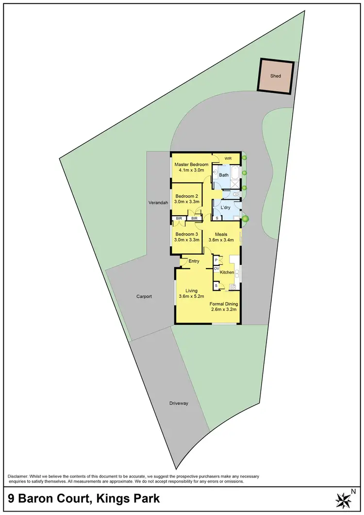 Floorplan of Homely house listing, 9 Baron Court, Kings Park VIC 3021
