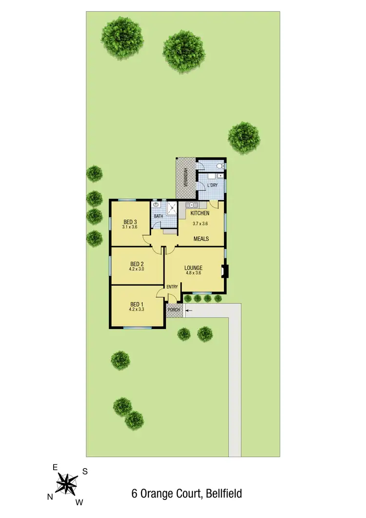 Floorplan of Homely house listing, 6 Orange Court, Bellfield VIC 3081