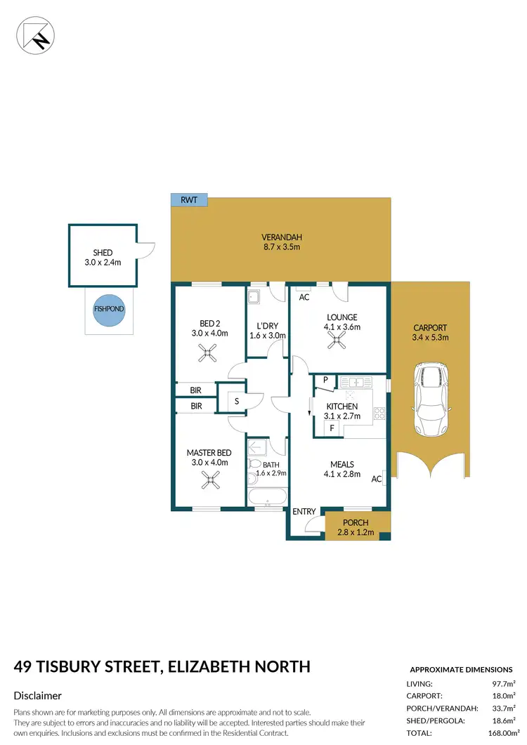 Floorplan of Homely house listing, 49 Tisbury Street, Elizabeth North SA 5113