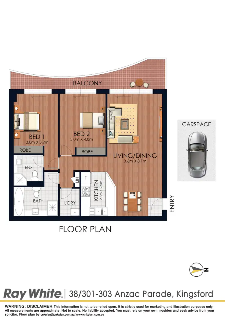 Floorplan of Homely apartment listing, 38/301-303 Anzac Parade, Kingsford NSW 2032
