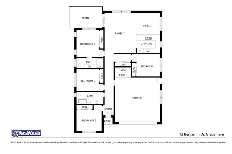 Floorplan of Homely house listing, 12 BENJAMIN DRIVE, Gracemere QLD 4702