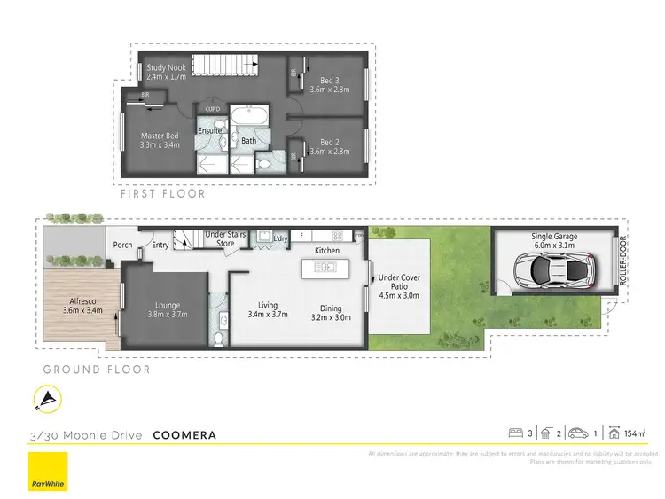 Floorplan of Homely townhouse listing, 3/30 Moonie Drive, Coomera QLD 4209