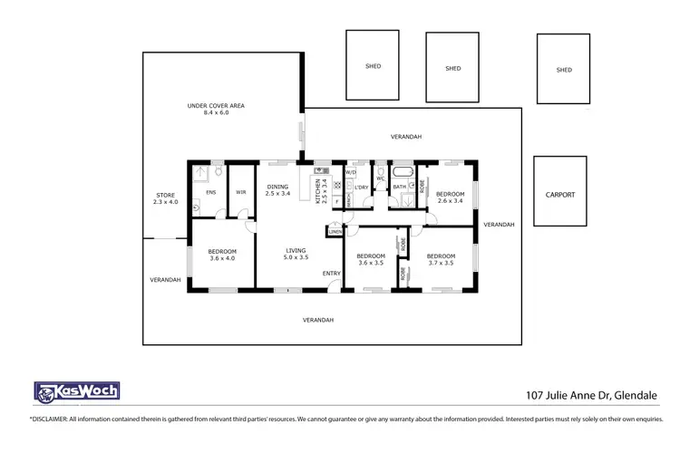 Floorplan of Homely house listing, 107 JULIE ANNE DRIVE, Glendale QLD 4711