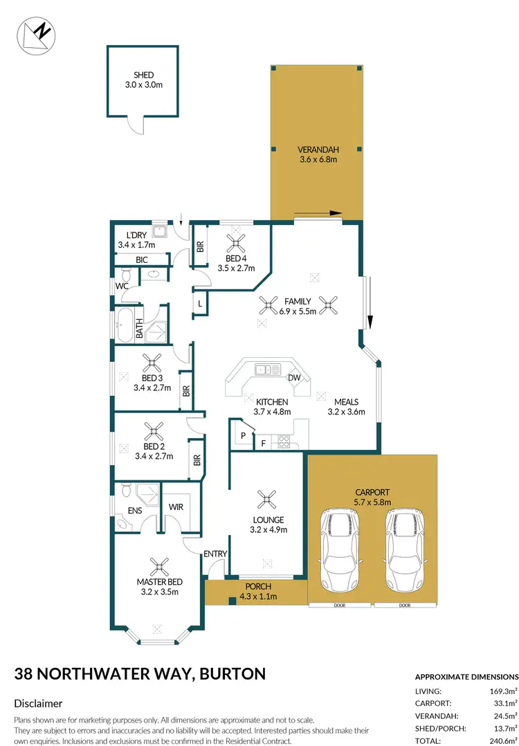 Floorplan of Homely house listing, 38 Northwater Way, Burton SA 5110