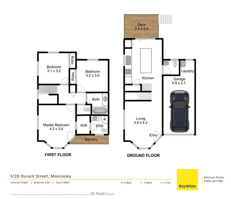 Floorplan of Homely townhouse listing, 3/28 Durack Street, Moorooka QLD 4105