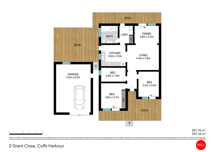 Floorplan of Homely house listing, 2 Grant Close, Coffs Harbour NSW 2450