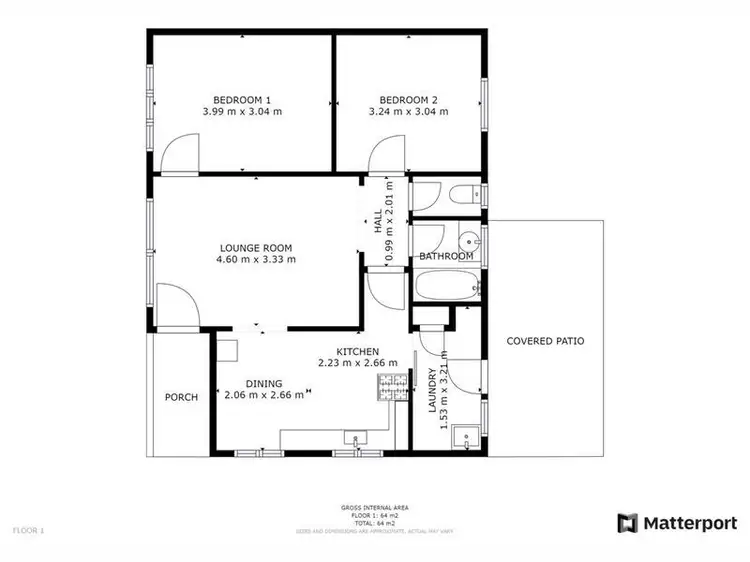 Floorplan of Homely semi-detached listing, 21A Lupton Way & 33B Sturtridge Road, Lockridge WA 6054