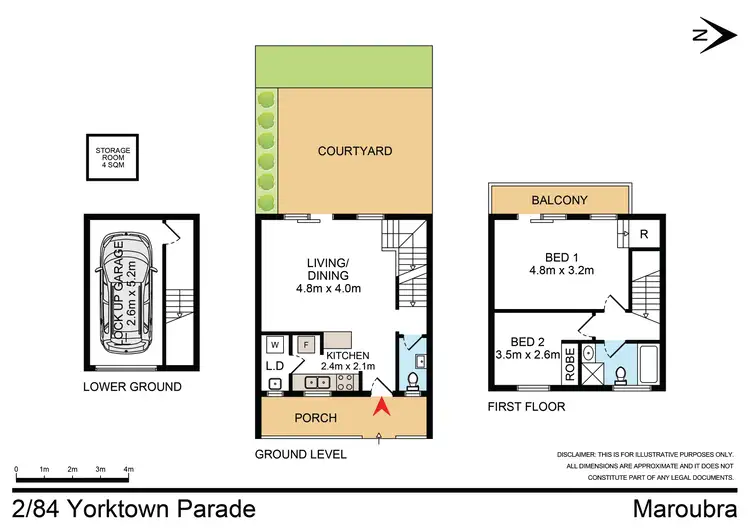 Floorplan of Homely apartment listing, 2/84 Yorktown Parade, Maroubra NSW 2035