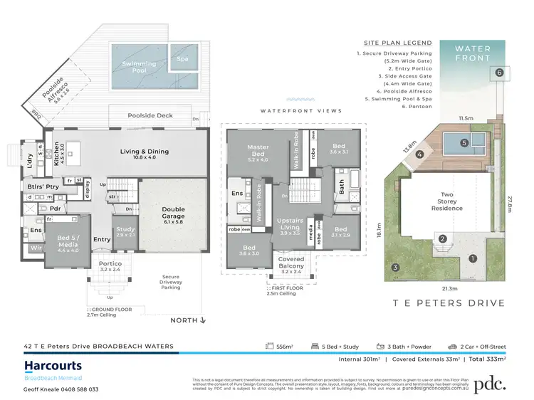 Floorplan of Homely house listing, 42 T E Peters Drive, Broadbeach Waters QLD 4218