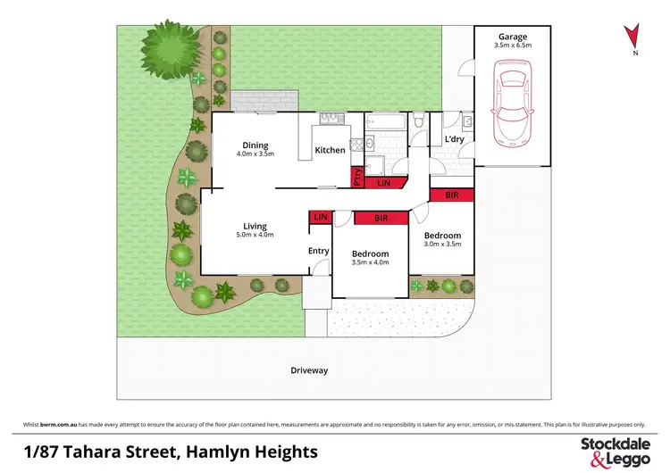 Floorplan of Homely townhouse listing, 1/87 Tahara Street, Hamlyn Heights VIC 3215